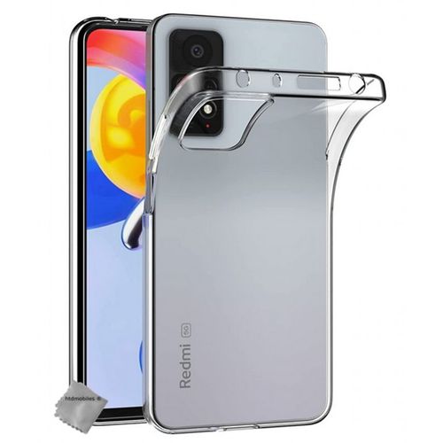 Housse Etui Coque Silicone Gel Fine Pour Xiaomi Redmi Note 11 Pro 4g / 5g + Verre Trempe - Transparent Tpu