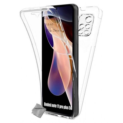 Housse Etui Coque Silicone Gel 360 Integrale Pour Xiaomi Redmi Note 11 Pro+ Plus 5g + Film Ecran - Transparent