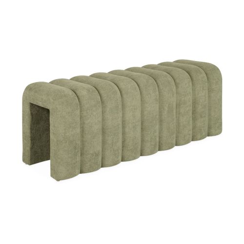 Banc, Bout De Lit Vert Contemporain Tissu, Design