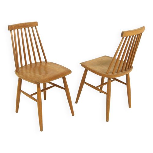 Set De 2 Chaises Scandinave  Bois