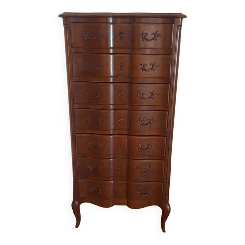 Semainier Louis Xv 7 Tiroirs  Merisier Trs Bon Tat Bois