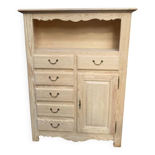 Bahut 1 Porte  6 Tiroirs Beige