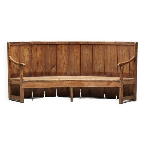 Tabouret De Bar Rustique  Dossier Haut Angleterre Xviiie Sicle Marron