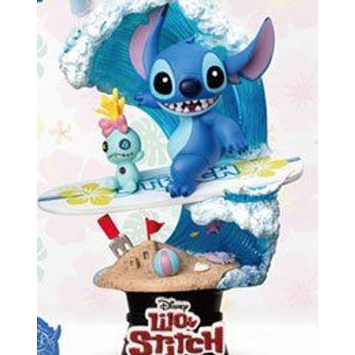 Beast Kingdom Disney Summer Series Diorama Pvc D-Stage Stitch Surf 15 Cm