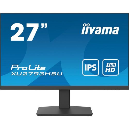 iiyama ProLite XU2793HSU-B4 - Écran LED - 27" - 1920 x 1080 Full HD (1080p) @ 75 Hz - IPS - 300 cd/m² - 1000:1 - 4 ms - HDMI, VGA, DisplayPort - haut-parleurs - noir mat