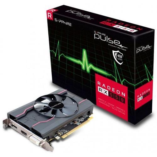 Sapphire Pulse Radeon RX 550 - Carte graphique - Radeon RX 550 - 4 Go GDDR5 - PCIe 3.0 x16 - DVI, HDMI, DisplayPort - détail léger