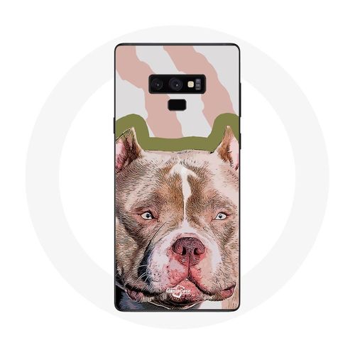 Coque Pour Samsung Galaxy Note 9 Chien De Pitbull Marron