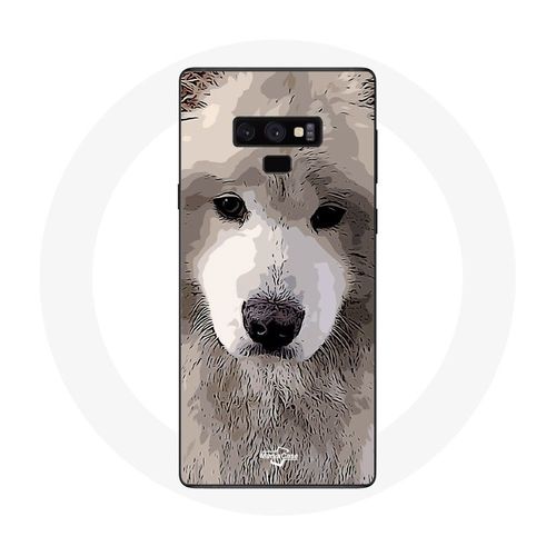 Coque Pour Samsung Galaxy Note 9 Samoyède Gris Race De Chiens