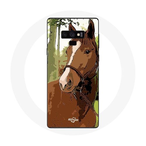 Coque Pour Samsung Galaxy Note 9 Quarter Horse Marron Race De Cheval