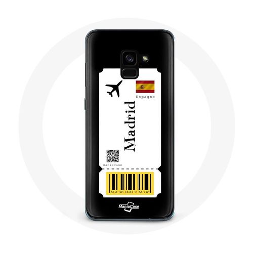 Coque Pour Samsung Galaxy A8 Plus Billet D'avion Madrid Espagne