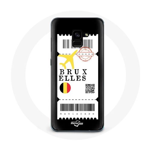 Coque Pour Samsung Galaxy A8 Plus Billet D'avion Bruxelles Belgique