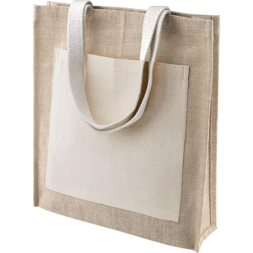 Sac Kimood Shopping Toile de Jute blanc - Blanc