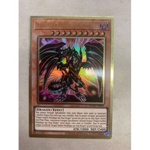 Yu-Gi-Oh Mged Fr009 Dragon Sombre Métallique Aux Yeux Rouges Gold Rare