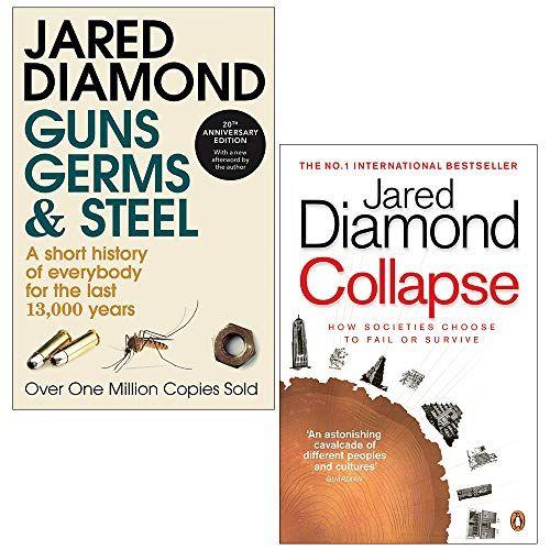 Jared Diamond Collection 2 Books Set (Guns Germs And Steel, Collapse)