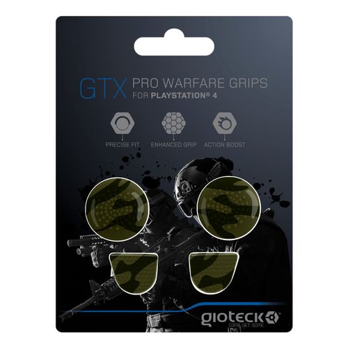 Gioteck Gtx Ps4 Thumb Grips Ps4 Bouchons Capuchons Protection En Silicone Pour Joysticks Grips Playstation 4 Antid Rapant Aide A Viser Protection Manette Ps4 Camo Vert