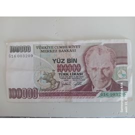 Billet 100000 Türk Lirasi 1970