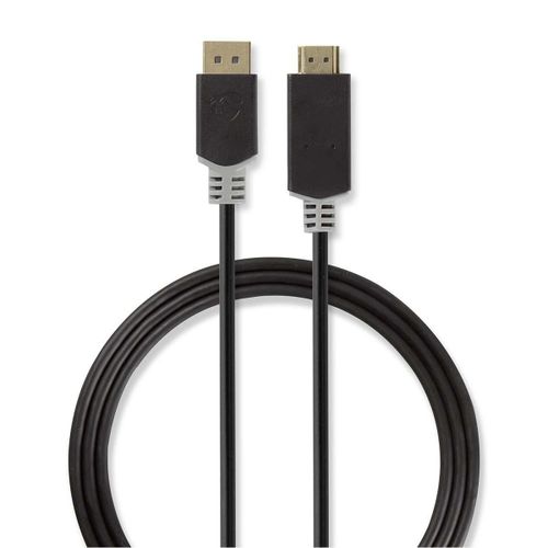 Câble DisplayPort vers HDMI | DisplayPort Mâle - Connecteur HDMI? | 2,0 m | Anthracite