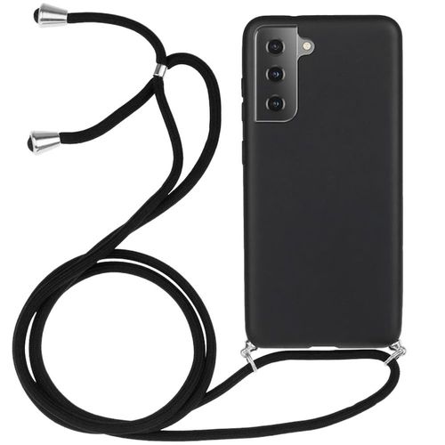 Coque Bandoulière Pour Samsung S21 Plus (6.7'') Noir Souple Protection Anti-Rayure Silicone