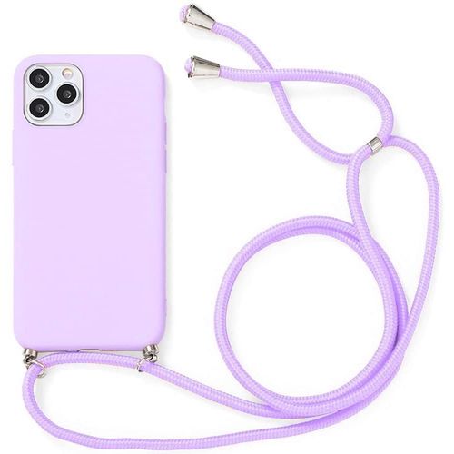 Coque Chaîne De Portable Pour Iphone 11 Pro Max (6.5'') Violet Protection Souple Anti-Choc Anti-Rayure Silicone