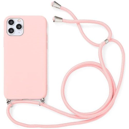 Coque Cordon De Serrage Pour Iphone 11 Pro Max (6.5'') Rose Couleur Unie Souple Anti-Choc Anti-Rayure Silicone