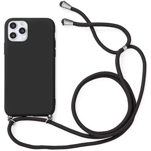 Coque Bandoulière Pour Iphone 11 Pro Max (6.5'') Noir Anti-Rayure Anti-Choc Protection Silicone Slim