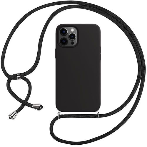 Coque Cordon De Serrage Pour Iphone 12 Pro Max (6.7'') Noir Mince Silicone Anti-Rayure Souple