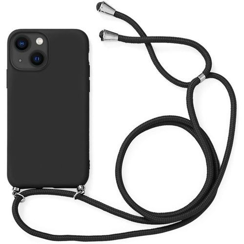 Coque Bandoulière Pour Iphone 13 Mini (5.4'') Noir Souple Protection Légère Anti-Rayure Silicone