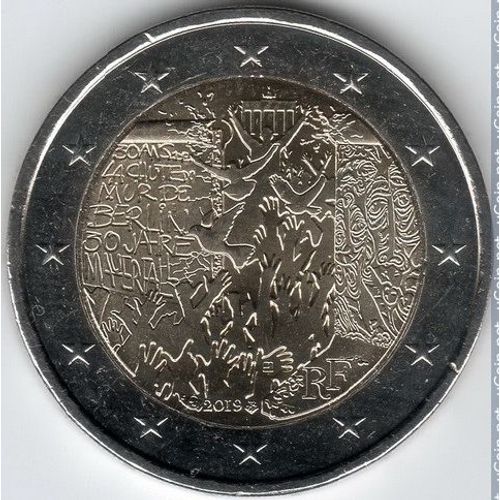France = Pièce Commémorative D'une Valeur Faciale De 2 Euro . Année = 2019 : 30 Ème Anniversaire De La Chute Du Mur De Berlin