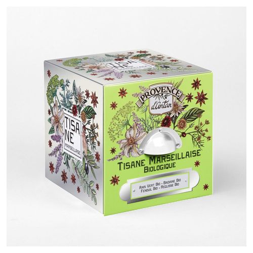 Cube métal 24 sacs tisane Marseillaise