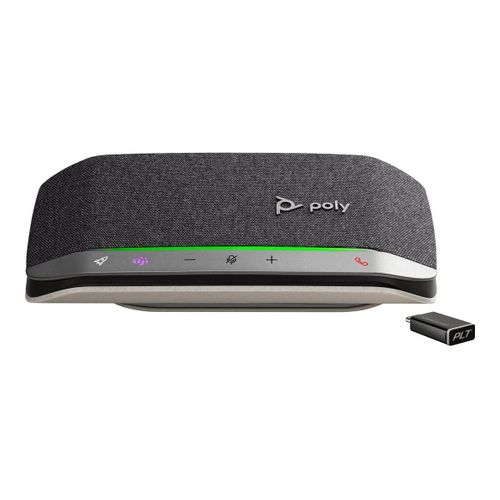 Poly Sync 20+ - Haut-parleur intelligent - Bluetooth - filaire, sans fil - USB-C via un adaptateur Bluetooth - argent