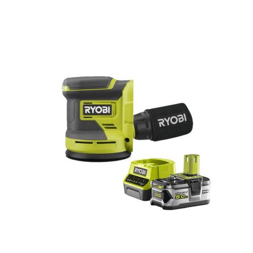 Pack RYOBI Ponceuse excentrique 18V OnePlus RROS18-0 - 1 Batterie 5.0Ah - 1 Chargeur rapide RC18120-150