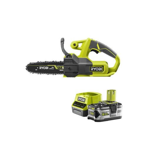 Pack RYOBI Tronçonneuse 18V One+ RY18CS20A-0 - 1 Batterie 5.0Ah - 1 Chargeur rapide RC18120-150