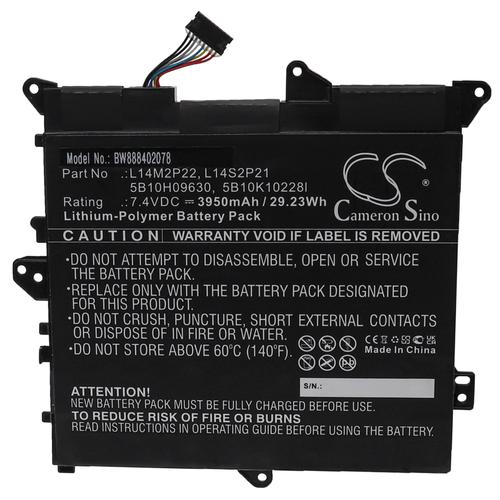 Vhbw Batterie Compatible Avec Lenovo Yoga 300 11ibr, 11iby Ordinateur Portable (3950mah, 7,4v, Li-Polymère)