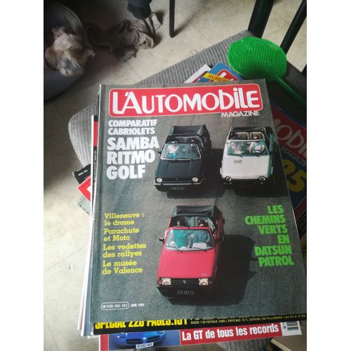 L Automobile Magazine 432 De 1982 Golf Gl,Talbot Samba Cab,Fiat Ritmo S85 Cabrio,Datsun Patrol,Jeep Renault,Corse,Villeneuve,Honda Cr125r