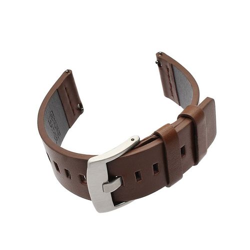 Bracelet De Montre En Cuir De 24 Mm Pour Montres Intelligentes Suunto 9 Et Fossil Café