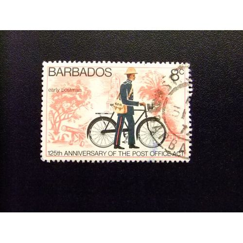 49 Barbade 1974 / 125ème Anniversaire De La Poste Factier À Vélo Posman / Yvert 417 Fu