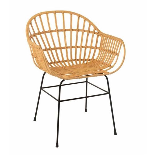 Chaise Design En Rotin "Keni" 80cm Naturel
