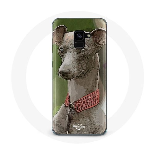Coque Pour Samsung Galaxy A8 Plus Lévrier Greyhound Gris