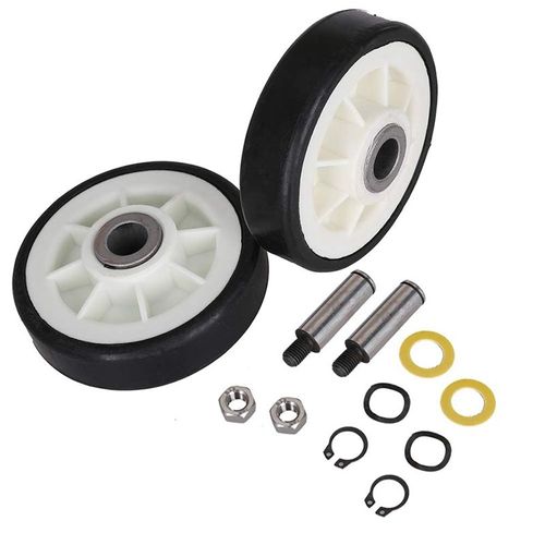 Rouleau de Support de tambour de sèche-linge et arbre pour 303373, 12051541, ER303373K, 303373K 2 pièces