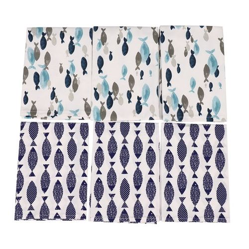 Promotion! Serviette De Table En Coton, 6 Pièces, Serviette De Thé Absorbante, Tampon À Récurer, Serviettes De Cuisine Réutilisables, Chiffon De Nettoyage, Mouchoir