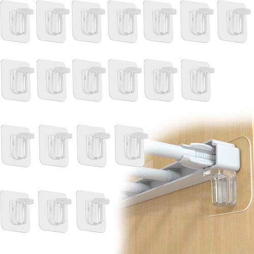 20pcs Chevilles De Support D'tagre Transparente,Support D'tagre Sans Perforation Robust,Support Etagere Auto-Adhsif En Plastique Sans Perage Pour Armoire Stand D'exposition