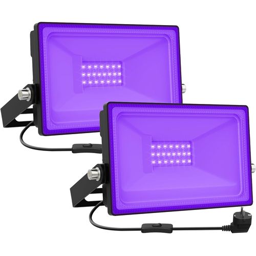 20w Lumire Noire Led, Projecteur Uv Extrieur, Ip66 tanche Lumiere Noire Led, Eclairage  Effet Ultra-Violet Pour Soire, Peinture Fluo, Affiche Fluorescente, Non, Bar, Fte, Ha[Led5260554]