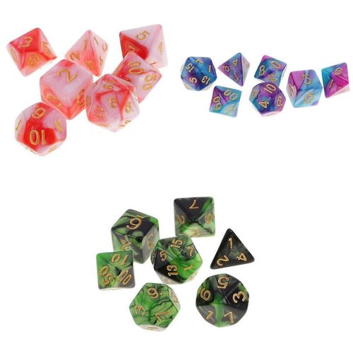 21 Pieces Polyhedral Dice For Dungeons And Dragons Rpg Board Game Party Toys