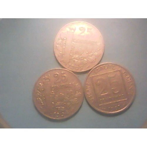 Lot De 25 Centimes Patey 1903-1904-1905