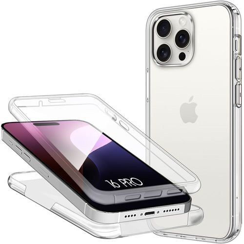 Coque Pour Iphone 16 Pro - Protection Intégrale Transparente Anti-Rayures Silicone Souple + Pc Rigide - E.F.Connection