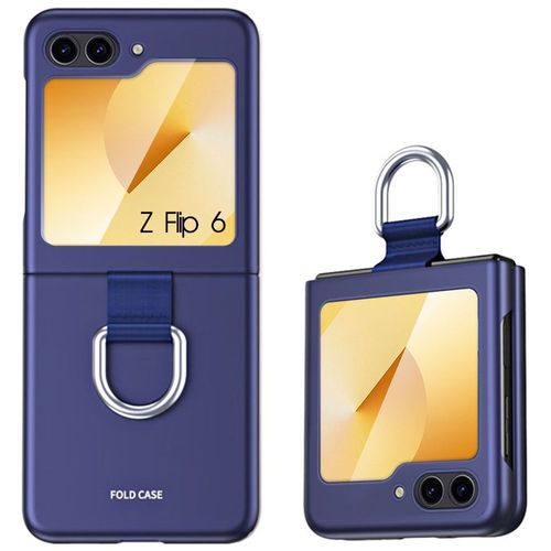 Coque Pour Samsung Galaxy Z Flip 6, Protection Antichoc Anti-Rayures Avec Boucle - Bleu Marine - E.F.Connection