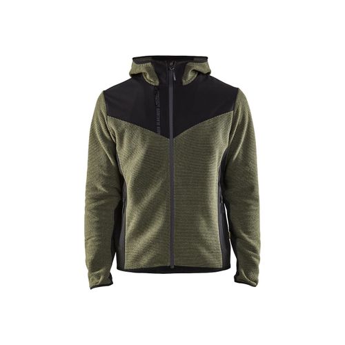 Veste Tricotée Blaklader Softshell - Vert Foncé/Noir - 594025364199xxl