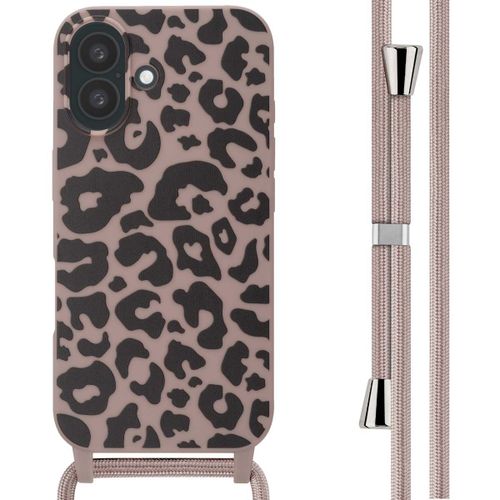 Imoshion Coque Design En Silicone Avec Cordon Iphone 16 Animal Pink