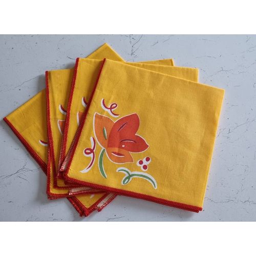 Lot De 4 Serviettes De Table Orangé