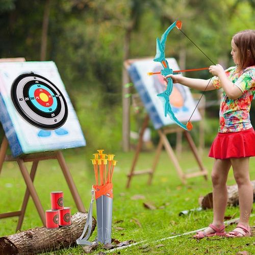 Ensemble D'arc Et Flèches Pour Enfants-Vevor-3 Canettes De Cible, Jouet D'extérieur Pour Garçons, Filles 6-10 Ans